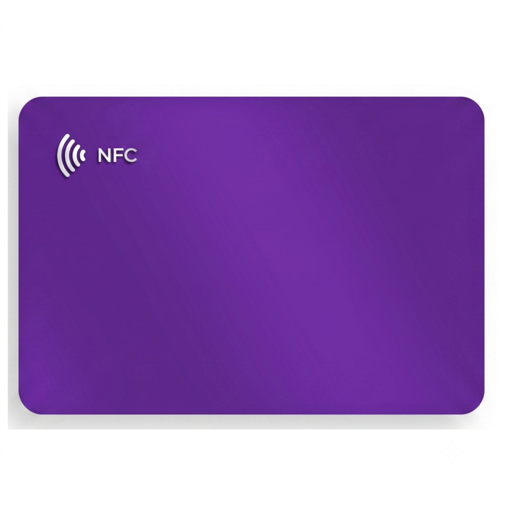 Purple-Digital-Business-Card-with -NFC-qr